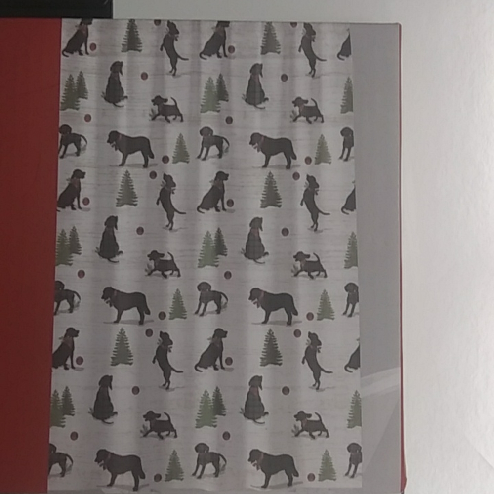 Avanti Home " Holiday Hounds Shower Curtain - Picture 2 of 2